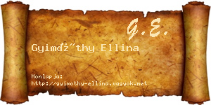 Gyimóthy Ellina névjegykártya